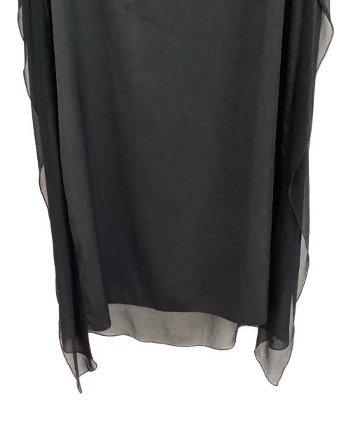 MM6 Maison Margiela（エムエムシックスメゾンマルジェラ）MM6 Maison Margiela (エムエムシックスメゾンマルジェラ) バックプリーツノースリーブレーヨンチュニックワンピース ブラック サイズ:42の古着・服飾アイテム