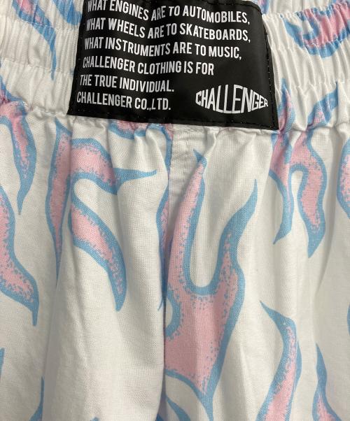 CHALLENGER（チャレンジャー）CHALLENGER (チャレンジャー) イージーパンツ ホワイト×ピンク サイズ:XLの古着・服飾アイテム