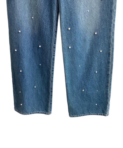 darich（ダーリッチ）darich (ダーリッチ) デニムパンツ　パールデザイン ブルー サイズ:Sの古着・服飾アイテム