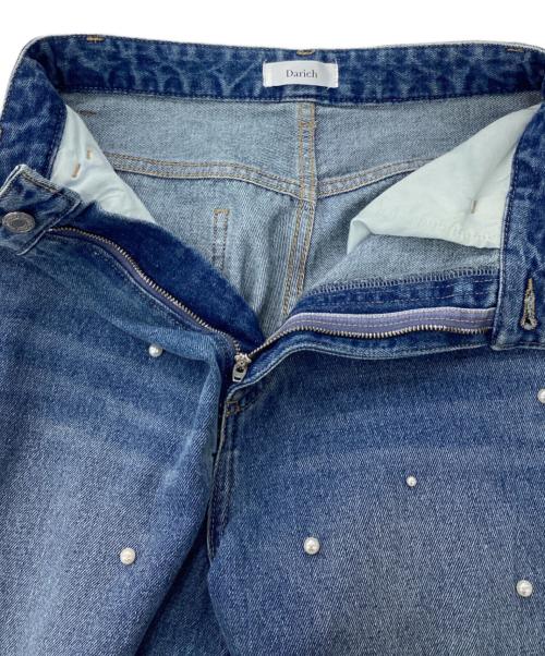 darich（ダーリッチ）darich (ダーリッチ) デニムパンツ　パールデザイン ブルー サイズ:Sの古着・服飾アイテム