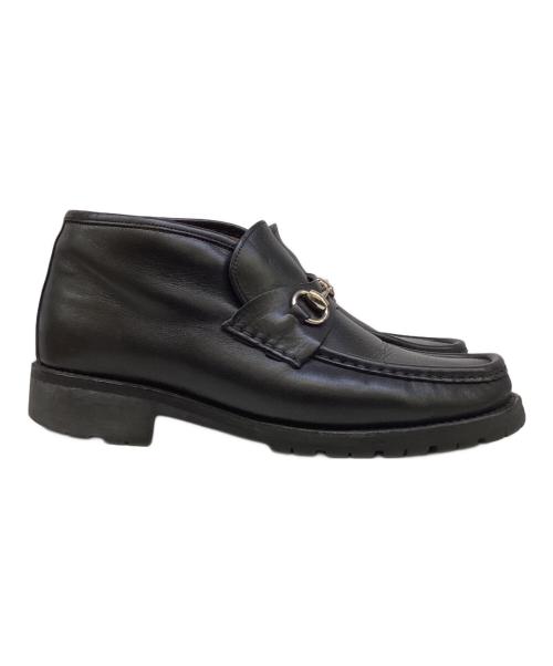 GUCCI（グッチ）GUCCI (グッチ) ホースビットレザーチャッカブーツ ブラック サイズ:42の古着・服飾アイテム