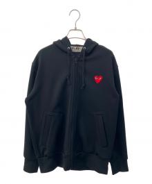 PLAY COMME des GARCONS（プレイコムデギャルソン）の古着「ジップパーカー」｜ブラック