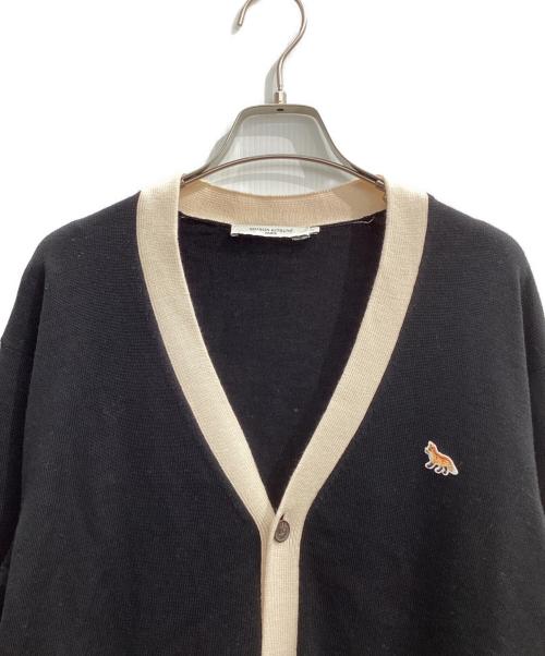 maison kitsune（メゾンキツネ）maison kitsune (メゾンキツネ) 薄手カーディガン ブラック サイズ:Lの古着・服飾アイテム