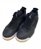 NIKEナイキ）の古着「Nike GS Air Jordan 4 Retro "Laser Black Gum"」｜ブラック