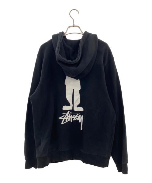 stussy（ステューシー）stussy (ステューシー) プルオーバーパーカー ブラック サイズ:Sの古着・服飾アイテム