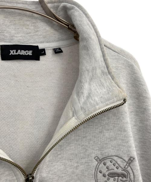 X-LARGE（エクストララージ）X-LARGE (エクストララージ) ホッケー ハーフジップスウェットシャツ グレー サイズ:Lの古着・服飾アイテム