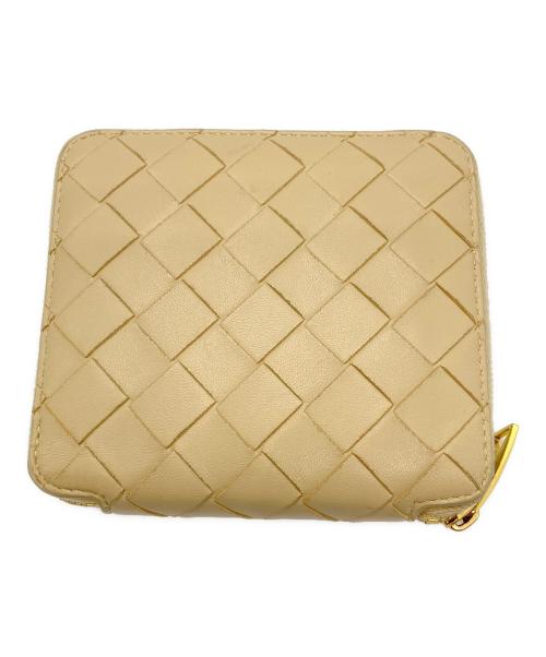 BOTTEGA VENETA（ボッテガベネタ）BOTTEGA VENETA (ボッテガベネタ) 2つ折り財布　イントレチャート ベージュの古着・服飾アイテム