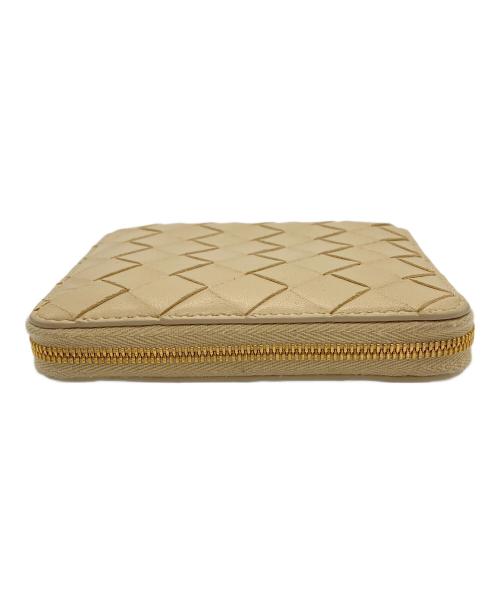 BOTTEGA VENETA（ボッテガベネタ）BOTTEGA VENETA (ボッテガベネタ) 2つ折り財布　イントレチャート ベージュの古着・服飾アイテム