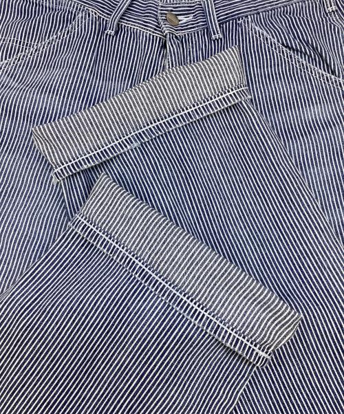 CarHartt（カーハート）CarHartt (カーハート) ヒッコリーペインターパンツ ブルー×ホワイト サイズ:W32の古着・服飾アイテム
