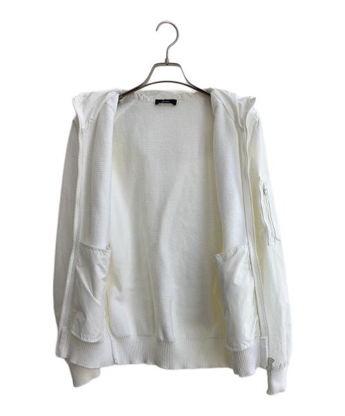HERNO（ヘルノ）HERNO (ヘルノ) ハイブリッドジップフーディ ホワイト サイズ:46の古着・服飾アイテム