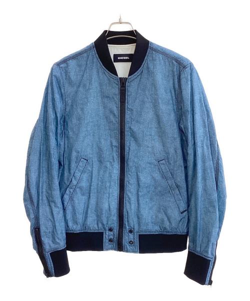 DIESEL（ディーゼル）DIESEL (ディーゼル) MA-1ジャケット ブルー サイズ:Mの古着・服飾アイテム