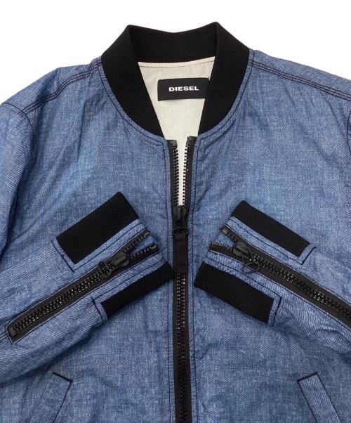DIESEL（ディーゼル）DIESEL (ディーゼル) MA-1ジャケット ブルー サイズ:Mの古着・服飾アイテム