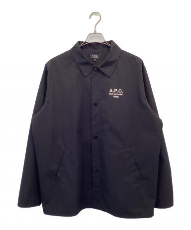 A.P.C. アーペーセー　コーチジャケット ブラック　L 中古・古着通販】A.P.C. (アーペーセー) コーチジャケット ブラック