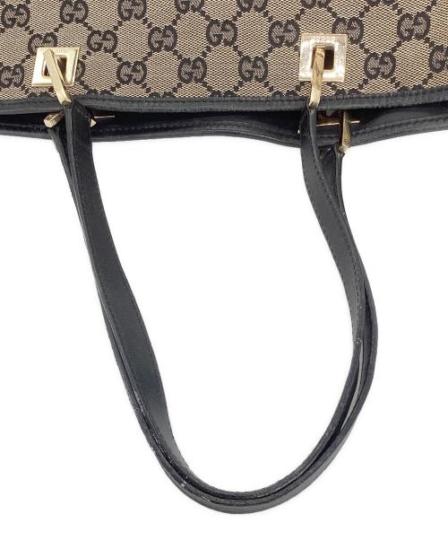 GUCCI（グッチ）GUCCI (グッチ) キャンバストートバッグ ブラウンの古着・服飾アイテム