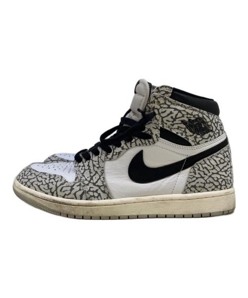NIKE（ナイキ）NIKE (ナイキ) AIR JORDAN 1 RETRO HIGH OG グレー×ホワイト サイズ:26.5の古着・服飾アイテム