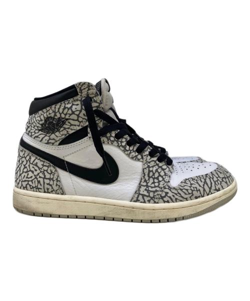 NIKE（ナイキ）NIKE (ナイキ) AIR JORDAN 1 RETRO HIGH OG グレー×ホワイト サイズ:26.5の古着・服飾アイテム