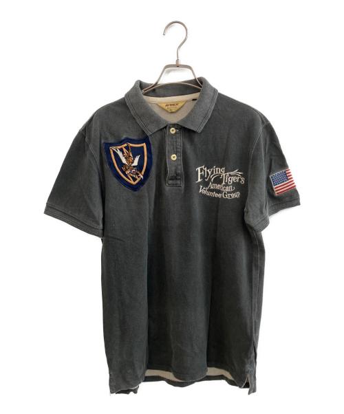 AVIREX（アヴィレックス）AVIREX (アヴィレックス) ポロシャツ グレー サイズ:Lの古着・服飾アイテム
