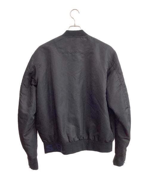 DIESEL（ディーゼル）DIESEL (ディーゼル) デニム切替MA-1ジャケット ブラック サイズ:XLの古着・服飾アイテム