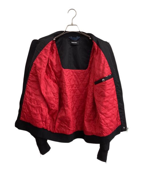 DIESEL（ディーゼル）DIESEL (ディーゼル) デニム切替MA-1ジャケット ブラック サイズ:XLの古着・服飾アイテム