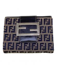 FENDI（フェンディ）の古着「2つ折り財布」｜ブラック×ベージュ