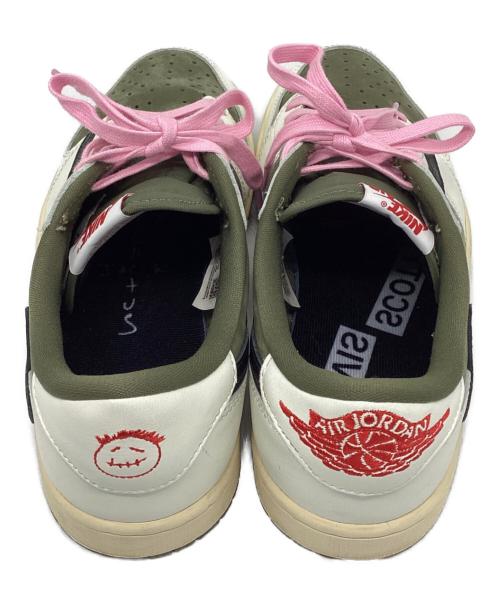 NIKE TRAVIS SCOTT（ナイキ トラビス スコット）NIKE TRAVIS SCOTT (ナイキ トラビス スコット) ローカットスニーカー　AIR JORDAN1 オリーブ×カーキ サイズ:27の古着・服飾アイテム
