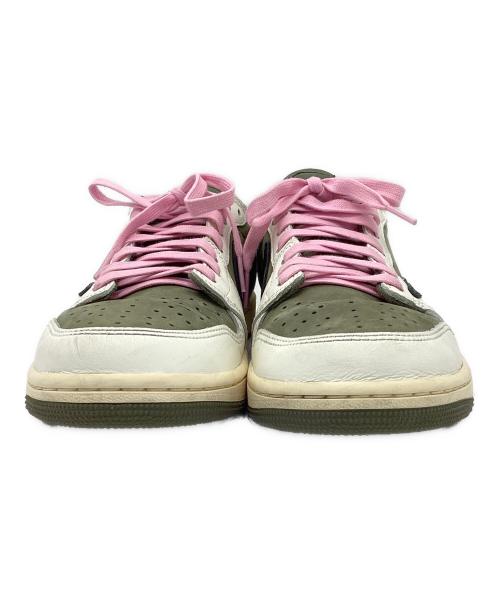 NIKE TRAVIS SCOTT（ナイキ トラビス スコット）NIKE TRAVIS SCOTT (ナイキ トラビス スコット) ローカットスニーカー　AIR JORDAN1 オリーブ×カーキ サイズ:27の古着・服飾アイテム