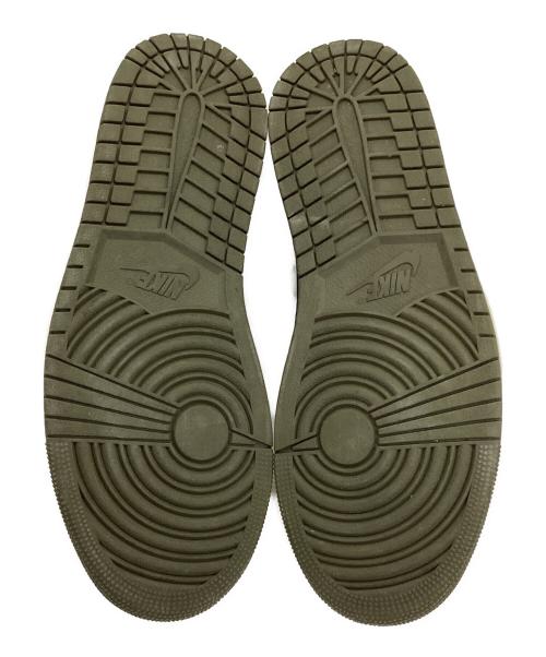 NIKE TRAVIS SCOTT（ナイキ トラビス スコット）NIKE TRAVIS SCOTT (ナイキ トラビス スコット) ローカットスニーカー　AIR JORDAN1 オリーブ×カーキ サイズ:27の古着・服飾アイテム