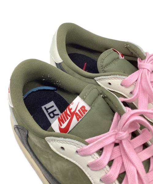NIKE TRAVIS SCOTT（ナイキ トラビス スコット）NIKE TRAVIS SCOTT (ナイキ トラビス スコット) ローカットスニーカー　AIR JORDAN1 オリーブ×カーキ サイズ:27の古着・服飾アイテム