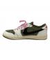 中古・古着 NIKE TRAVIS SCOTT (ナイキ トラビス スコット) ローカットスニーカー　AIR JORDAN1 オリーブ×カーキ サイズ:27：55000円