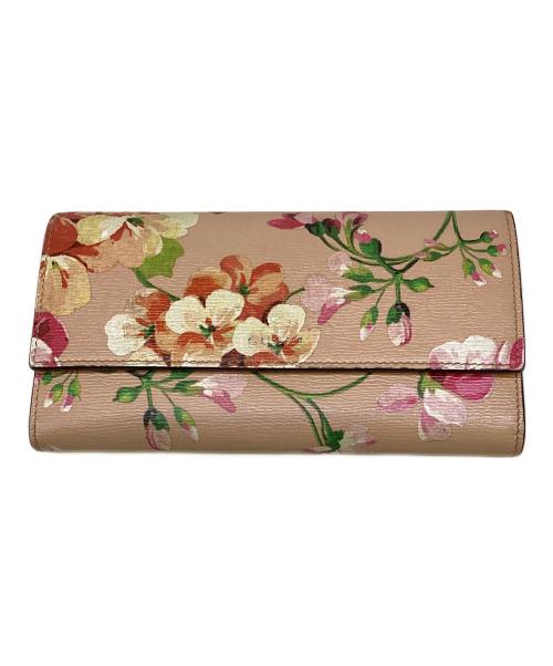 GUCCI（グッチ）GUCCI (グッチ) 長財布　ブルームス フラワープリント ピンクの古着・服飾アイテム