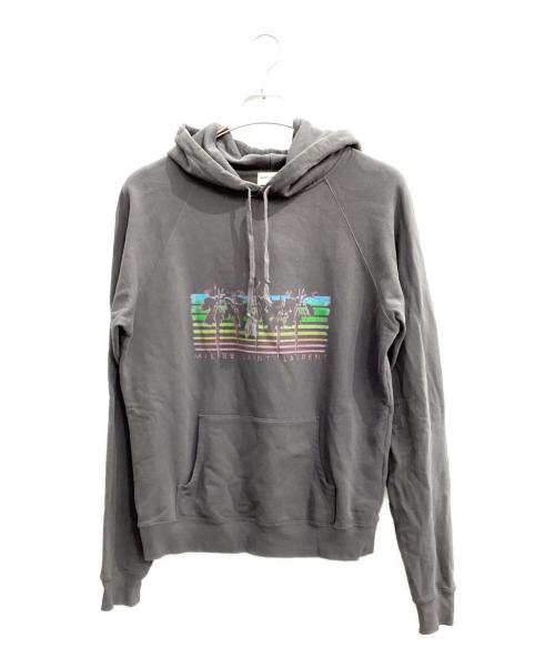 Saint Laurent Paris（サンローランパリ）Saint Laurent Paris (サンローランパリ) プルオーバーパーカー グレー サイズ:Sの古着・服飾アイテム