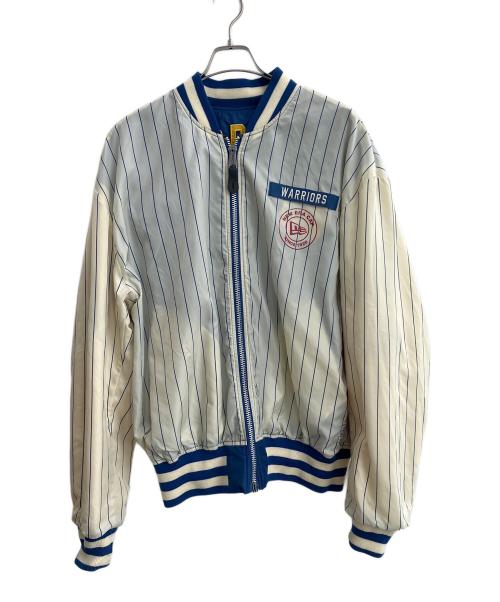 ALPHA INDUSTRIES（アルファインダストリーズ）ALPHA INDUSTRIES (アルファインダストリーズ) New Era (ニューエラ) NBA (エヌビーエー) ボンバージャケット　L-2B Bomber Jacket ブルー×アイボリー サイズ:XLの古着・服飾アイテム