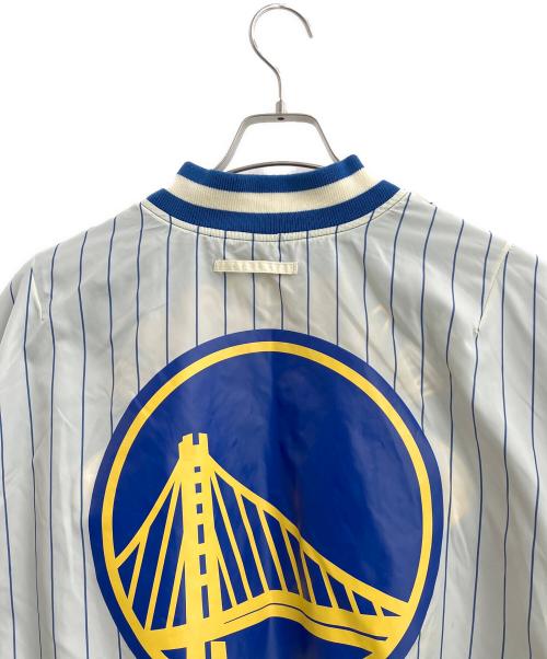 ALPHA INDUSTRIES（アルファインダストリーズ）ALPHA INDUSTRIES (アルファインダストリーズ) New Era (ニューエラ) NBA (エヌビーエー) ボンバージャケット　L-2B Bomber Jacket ブルー×アイボリー サイズ:XLの古着・服飾アイテム