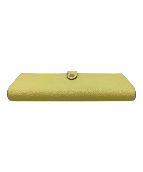 bonaventura（ボナベンチュラ）bonaventura (ボナベンチュラ) 長財布　ベルテッドマルチウォレットシュリンクレザー イエローの古着・服飾アイテム