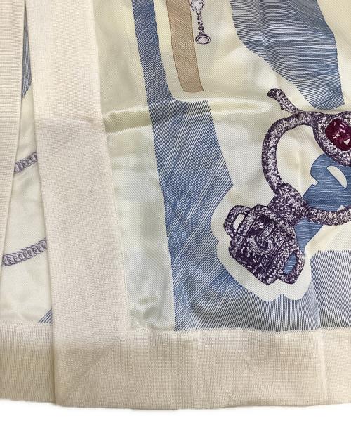 HERMES（エルメス）HERMES (エルメス) ツイルレーヌ ロングカーディガン ホワイト サイズ:Mの古着・服飾アイテム