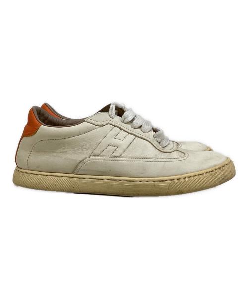 HERMES（エルメス）HERMES (エルメス) レザーローカット ホワイト サイズ:35 1/2の古着・服飾アイテム