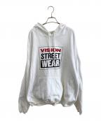 VISION STREET WEARヴィションストリートウェアー）の古着「プルオーバーパーカー」｜ホワイト