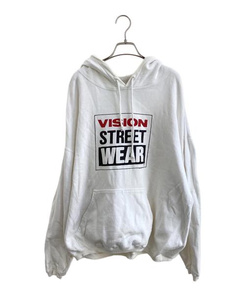VISION STREET WEAR（ヴィションストリートウェアー）VISION STREET WEAR (ヴィションストリートウェアー) プルオーバーパーカー ホワイト サイズ:Mの古着・服飾アイテム