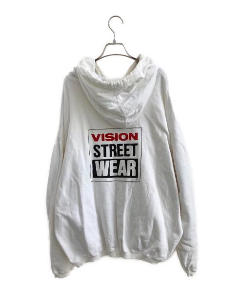 VISION STREET WEAR（ヴィションストリートウェアー）VISION STREET WEAR (ヴィションストリートウェアー) プルオーバーパーカー ホワイト サイズ:Mの古着・服飾アイテム