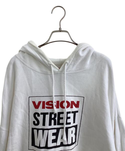 VISION STREET WEAR（ヴィションストリートウェアー）VISION STREET WEAR (ヴィションストリートウェアー) プルオーバーパーカー ホワイト サイズ:Mの古着・服飾アイテム