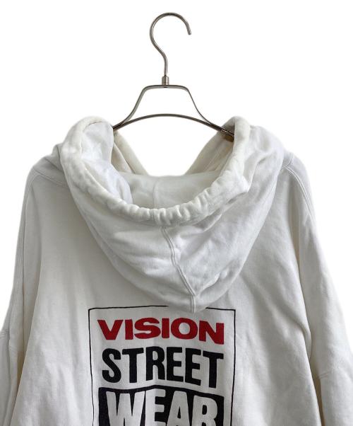 VISION STREET WEAR（ヴィションストリートウェアー）VISION STREET WEAR (ヴィションストリートウェアー) プルオーバーパーカー ホワイト サイズ:Mの古着・服飾アイテム