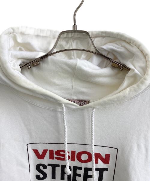 VISION STREET WEAR（ヴィションストリートウェアー）VISION STREET WEAR (ヴィションストリートウェアー) プルオーバーパーカー ホワイト サイズ:Mの古着・服飾アイテム
