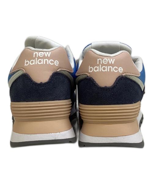 NEW BALANCE（ニューバランス）NEW BALANCE (ニューバランス) 574 ネイビー×ピンク サイズ:22.5の古着・服飾アイテム