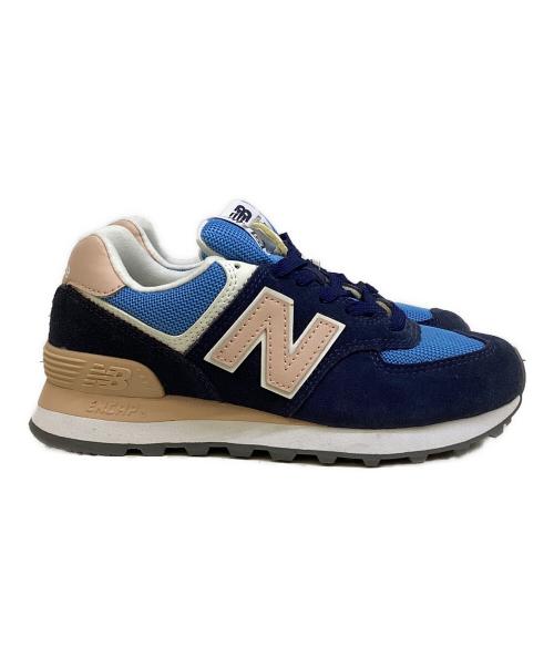 NEW BALANCE（ニューバランス）NEW BALANCE (ニューバランス) 574 ネイビー×ピンク サイズ:22.5の古着・服飾アイテム