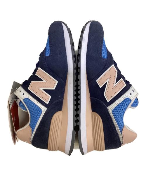 NEW BALANCE（ニューバランス）NEW BALANCE (ニューバランス) 574 ネイビー×ピンク サイズ:22.5の古着・服飾アイテム