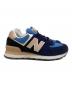 中古・古着 NEW BALANCE (ニューバランス) 574 ネイビー×ピンク サイズ:22.5：6000円