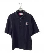 maison kitsuneメゾンキツネ）の古着「ポロシャツ　ACIDE FOX」｜ブラック