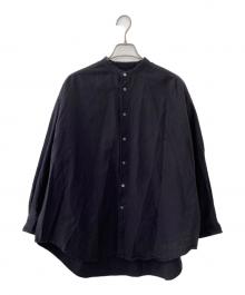 Graphpaper（グラフペーパー）の古着「Oxford Oversized Band Collar Shirt」｜ブラック