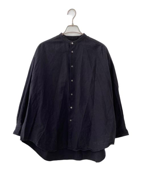 Graphpaper（グラフペーパー）Graphpaper (グラフペーパー) Oxford Oversized Band Collar Shirt ブラック サイズ:Fの古着・服飾アイテム