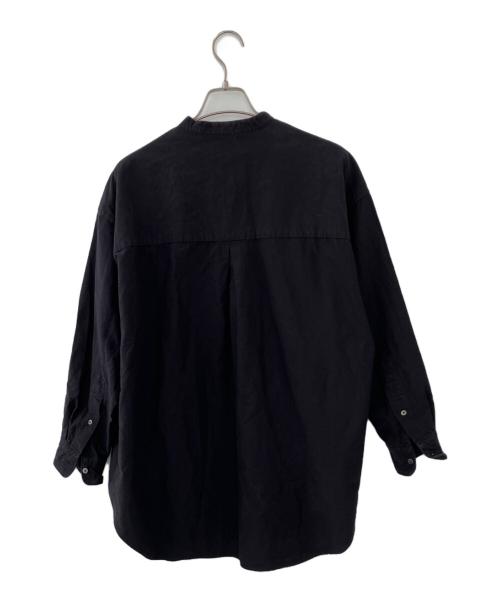 Graphpaper（グラフペーパー）Graphpaper (グラフペーパー) Oxford Oversized Band Collar Shirt ブラック サイズ:Fの古着・服飾アイテム